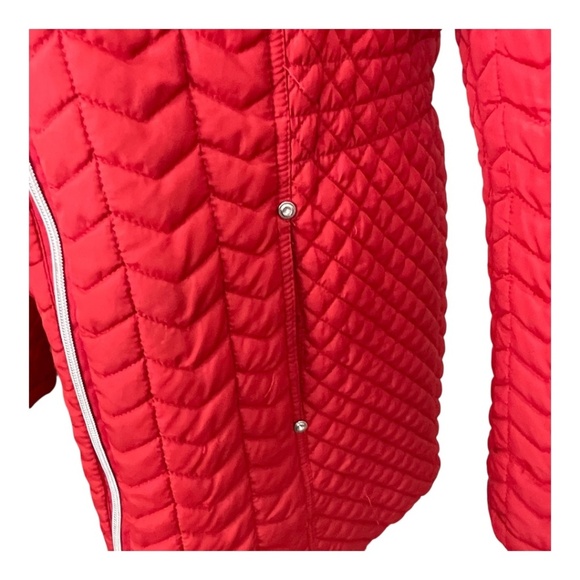Today’s Designer Red Quilted Women's Puffer Jacket Size M - Picture 3 of 14